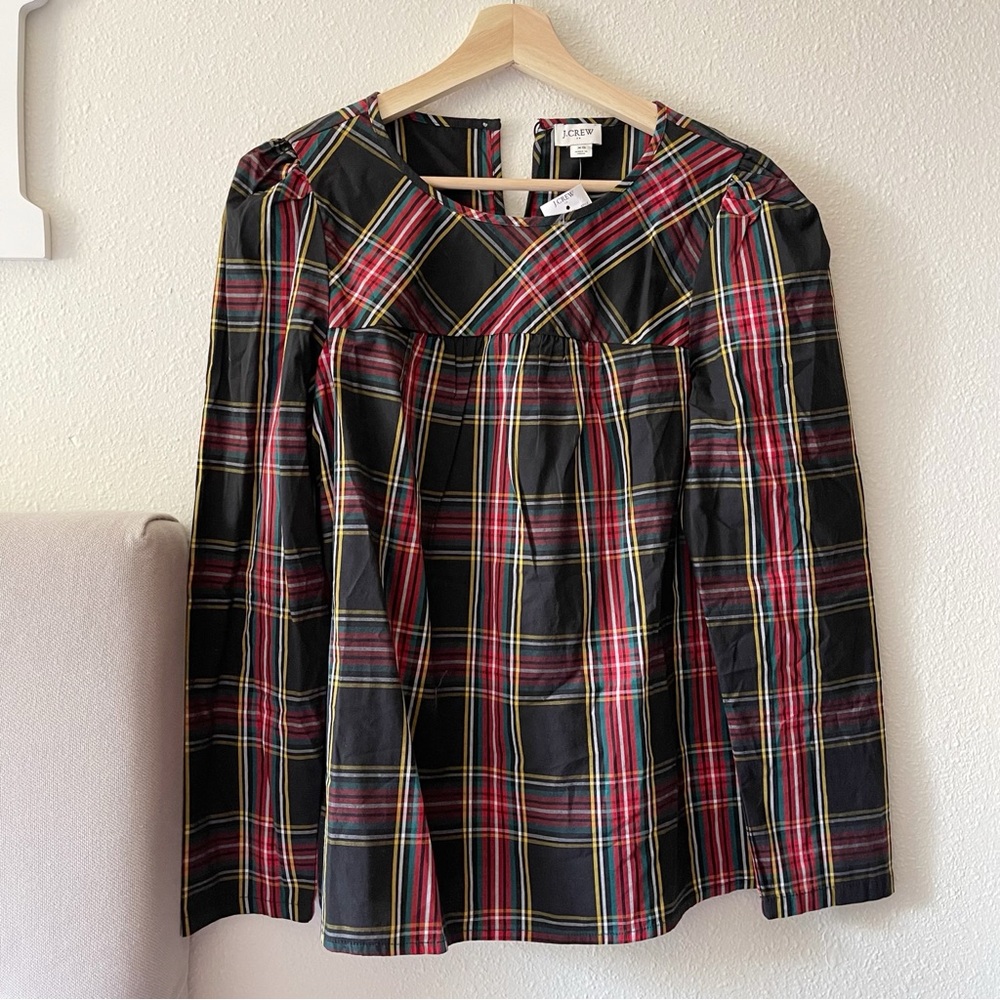 NWT J.Crew tartan top